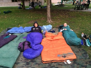 Such fun to camp out under the stars in perfect -- chilly but not too chilly - weather.